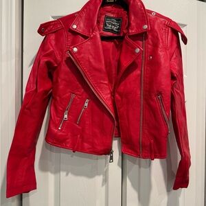 Levi's Bold Red Leather Jacket